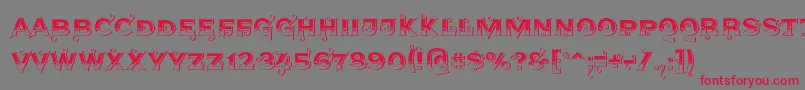 Agreloys1 Font – Red Fonts on Gray Background