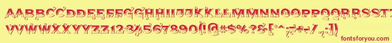 Agreloys1 Font – Red Fonts on Yellow Background