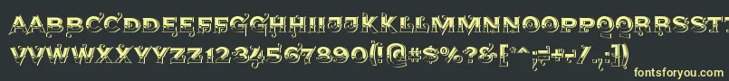 Agreloys1 Font – Yellow Fonts on Black Background