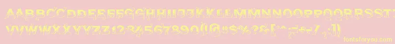 Agreloys1 Font – Yellow Fonts on Pink Background