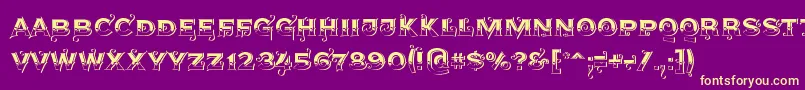 Agreloys1 Font – Yellow Fonts on Purple Background