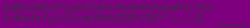 フォントRosangoItalic – 紫の背景に黒い文字