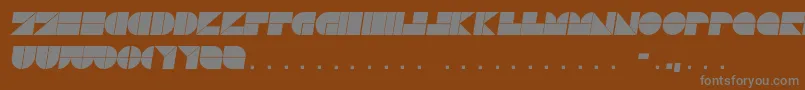 フォントDrebiekExpandedItalic – 茶色の背景に灰色の文字