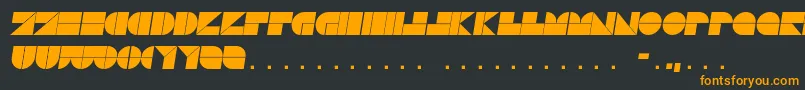 Police DrebiekExpandedItalic – polices orange sur fond noir