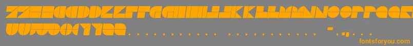 DrebiekExpandedItalic Font – Orange Fonts on Gray Background