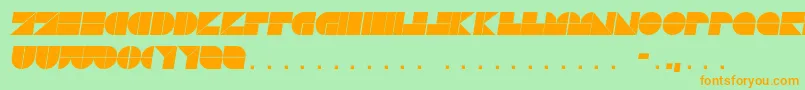 DrebiekExpandedItalic Font – Orange Fonts on Green Background