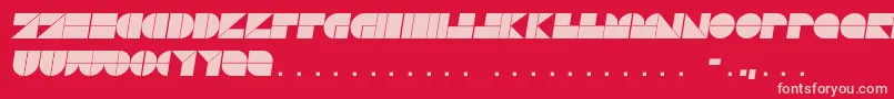 フォントDrebiekExpandedItalic – 赤い背景にピンクのフォント