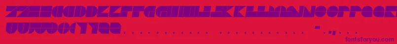 Police DrebiekExpandedItalic – polices violettes sur fond rouge