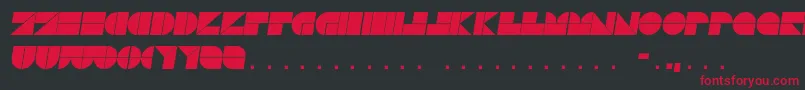 フォントDrebiekExpandedItalic – 黒い背景に赤い文字