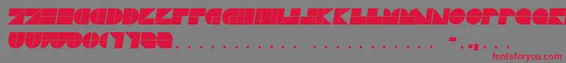 DrebiekExpandedItalic-Schriftart – Rote Schriften auf grauem Hintergrund