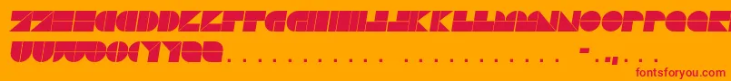 DrebiekExpandedItalic Font – Red Fonts on Orange Background