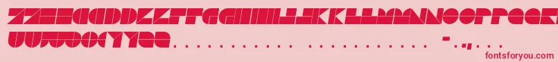 DrebiekExpandedItalic Font – Red Fonts on Pink Background