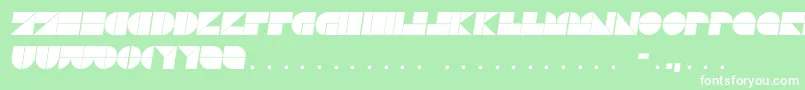 フォントDrebiekExpandedItalic – 緑の背景に白い文字