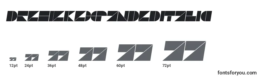 DrebiekExpandedItalic Font Sizes