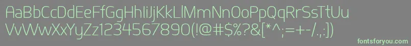 SpringsteelLig-fontti – vihreät fontit harmaalla taustalla