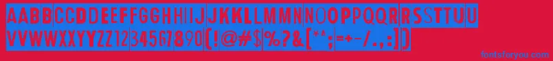 HumanErrorDark Font – Blue Fonts on Red Background