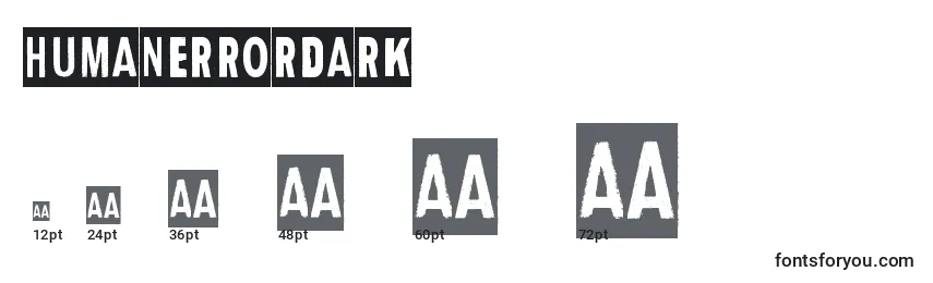 HumanErrorDark Font Sizes