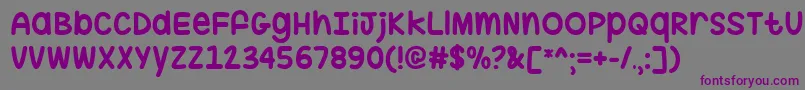 HugMeTightTtf Font – Purple Fonts on Gray Background
