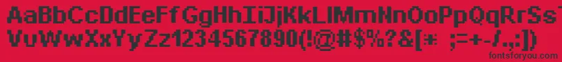 Bitdaylong11srb Font – Black Fonts on Red Background