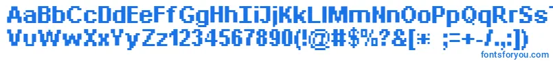 Bitdaylong11srb Font – Blue Fonts on White Background
