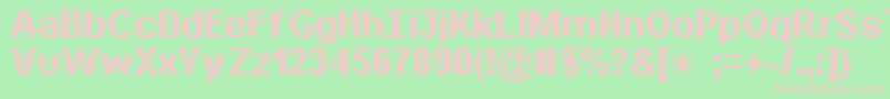 Bitdaylong11srb Font – Pink Fonts on Green Background