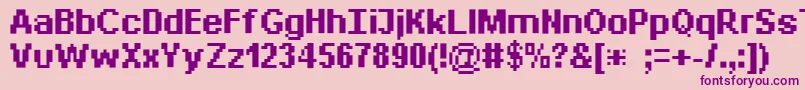 Bitdaylong11srb Font – Purple Fonts on Pink Background