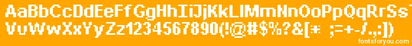 Bitdaylong11srb Font – White Fonts on Orange Background