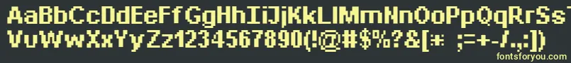 Bitdaylong11srb Font – Yellow Fonts on Black Background
