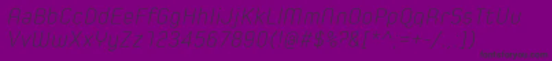 SpoonExtraLightItalic Font – Black Fonts on Purple Background