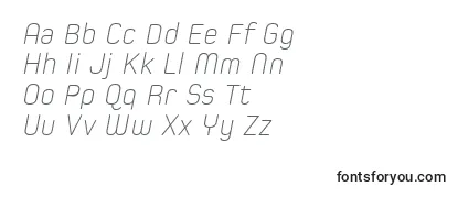 SpoonExtraLightItalic-fontti