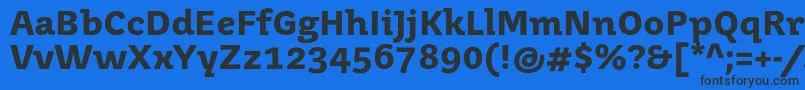 JuvenistextBold Font – Black Fonts on Blue Background