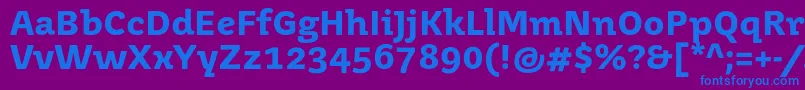 JuvenistextBold Font – Blue Fonts on Purple Background