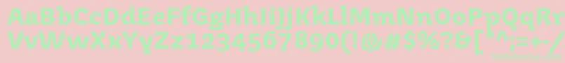 JuvenistextBold Font – Green Fonts on Pink Background