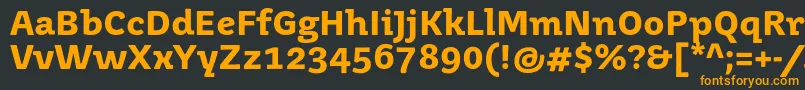 フォントJuvenistextBold – 黒い背景にオレンジの文字