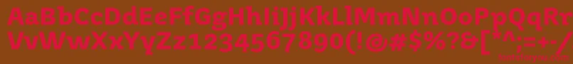 JuvenistextBold Font – Red Fonts on Brown Background