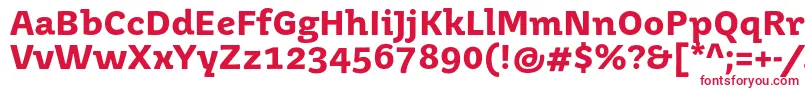 JuvenistextBold Font – Red Fonts on White Background