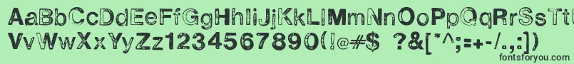 Alevirou Font – Black Fonts on Green Background