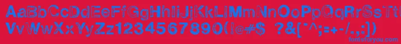 Alevirou Font – Blue Fonts on Red Background