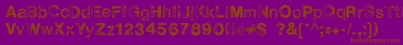 Alevirou Font – Brown Fonts on Purple Background
