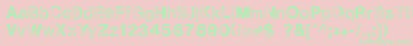 Alevirou Font – Green Fonts on Pink Background