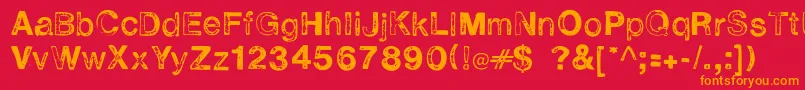 Alevirou Font – Orange Fonts on Red Background
