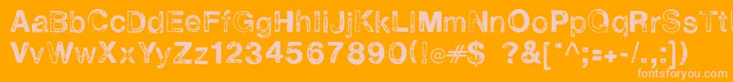 Alevirou Font – Pink Fonts on Orange Background