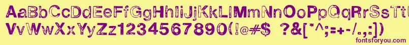Alevirou Font – Purple Fonts on Yellow Background