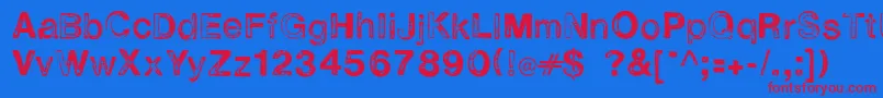 More about Alevirou Font Alevirou Font – Red Fonts on Blue Background