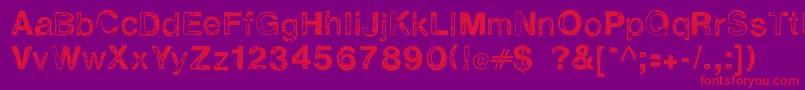 Alevirou Font – Red Fonts on Purple Background