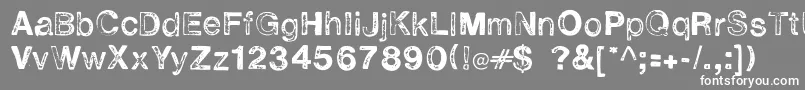 Więcej informacji o czcionce Alevirou Czcionka Alevirou – białe czcionki na szarym tle