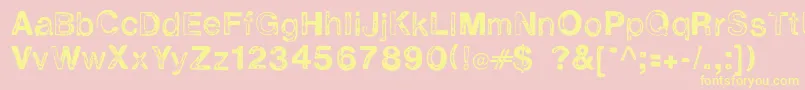 Saiba mais sobre a fonte Alevirou Fonte Alevirou – fontes amarelas em um fundo rosa