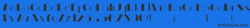Popeyetype Font – Black Fonts on Blue Background