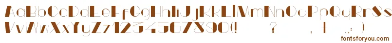 Popeyetype-Schriftart – Braune Schriften auf weißem Hintergrund