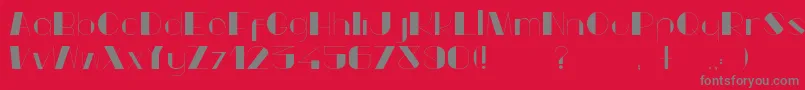 Popeyetype-Schriftart – Graue Schriften auf rotem Hintergrund